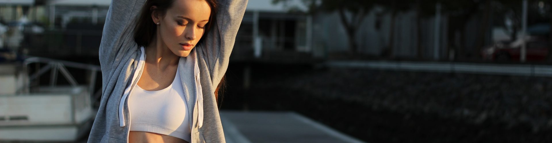 Healthy woman, getting ready to exercise