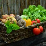 Basket of fresh vegetables