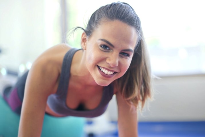 Woman exercising to better health