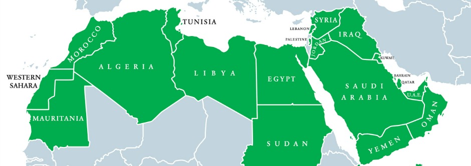 Map of the Middle East and North Africa region