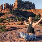 Woman practicing relaxation