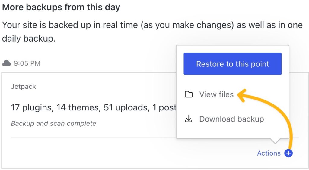 WordPress.com Backup Restore