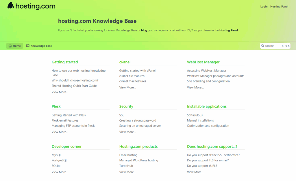 hosting.com Knowledge Base