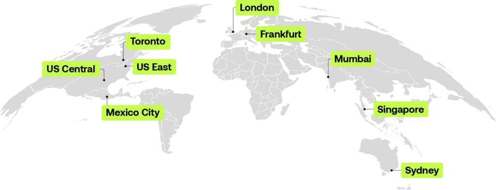 Hosting.com data centers map